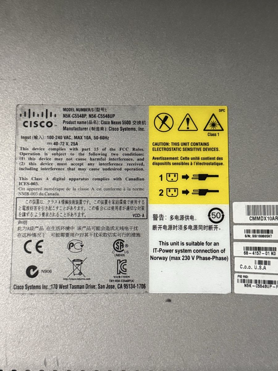 Cisco Interruttori: Cisco Nexus 5500 Network Switch – Usato da Itingen venduto da sven5588 1