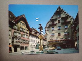 Zug Stadt Kolinplatz m Hotel Ochsen und Gasthäuser Linde etc