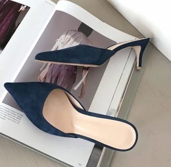 Scarpe da donna: Damen High Heel Pantolette in Blau – Nuovo (secondo la descrizione) da Oberkirch LU venduto da petitefashion 1