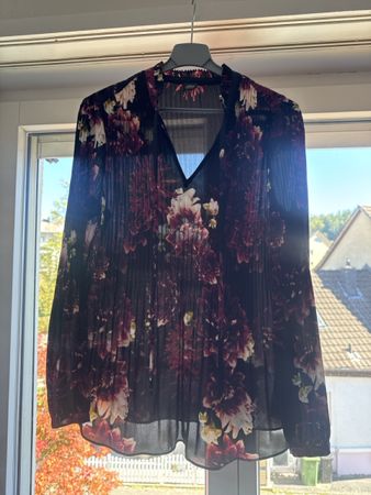 Bluse s.Oliver Blumenmuster schwarz bunt
