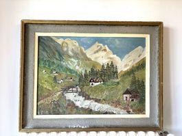 Romantischer  Matterhorn altere Oel Bild  sig. A.LEUTWILER