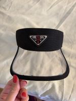 Visiera Prada colore nero materiale cotone taglia S