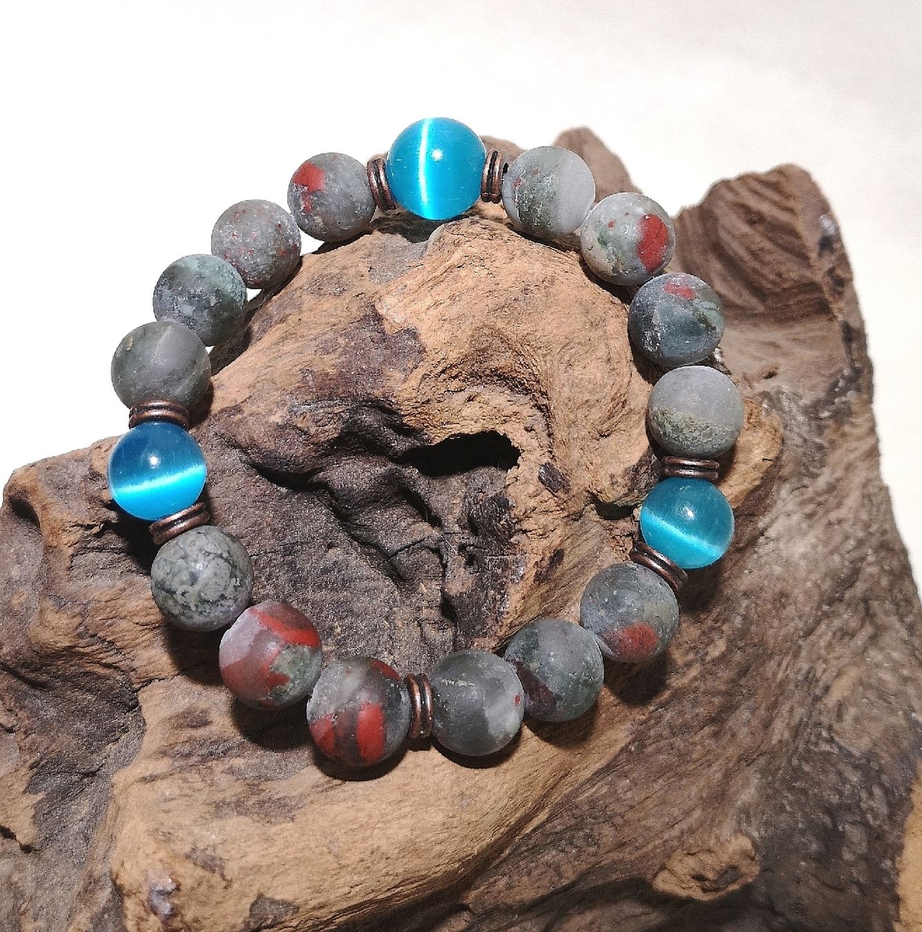 Bracciali & Braccialetti: Blutstein Armk. mit Glasperlen - Spendenaktion – Nuovo (secondo la descrizione) da Unterkulm venduto da Nachtigall 2