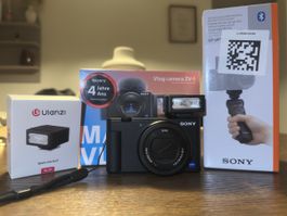 Sony ZV-1 + Garantie + Sehr viel Zubehör + Top Zustan