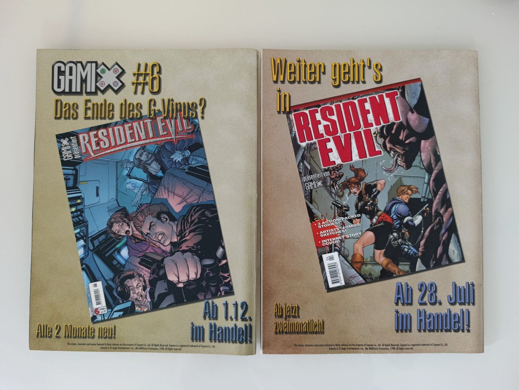 Comics: Resident Evil Comic Nr. 3+5, von Gami – Gebraucht aus Wil SG von Donaldus 1
