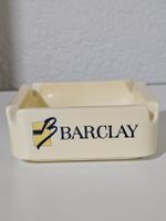 Vintage Barclay Aschenbecher Keramik Creme Werbeartikel