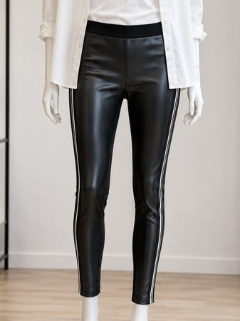 MARC CAIN - Lederleggins stretch - black - Gr. N4/40 - TOP
