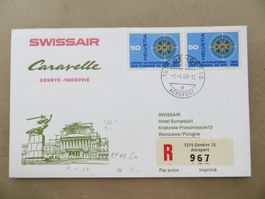 Luftpost (Linieneröffnung) Genf–Warschau 1968