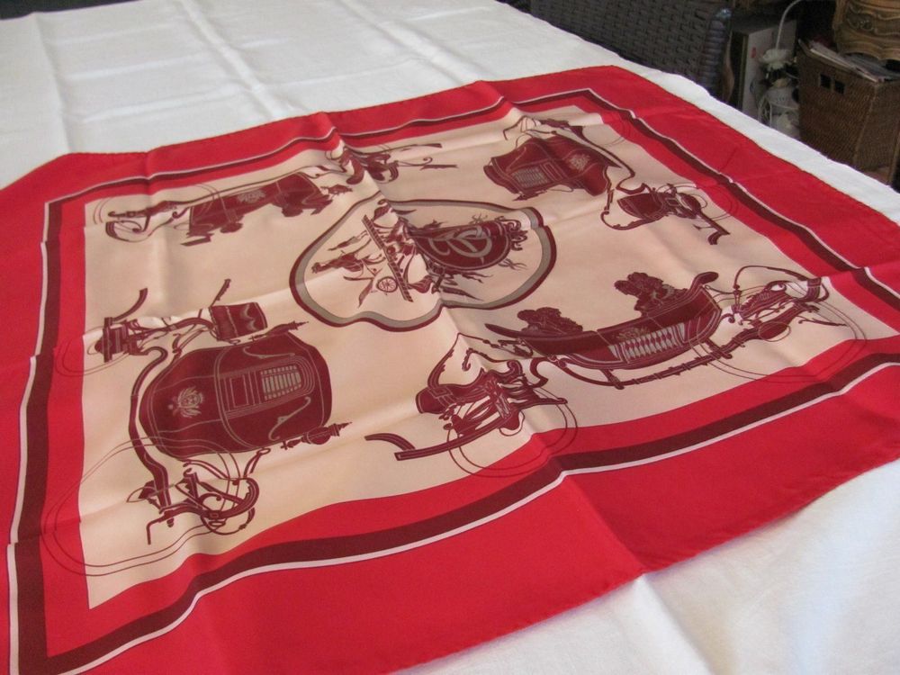Foulard Hermès Paris En Soie - Multicolore - Occasion - Accessoire Luxe Vintage
