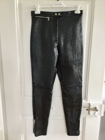Philip Lim 100% echt Lederhose Vinyl  schwarz Neu S/M