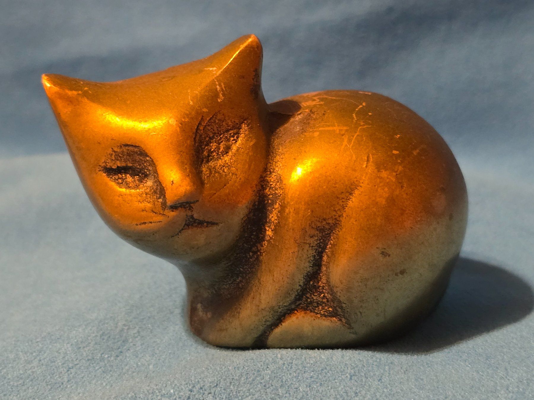 Statuette: Statuette Chat coucher vintage – Usato da versoix venduto da moonkey02