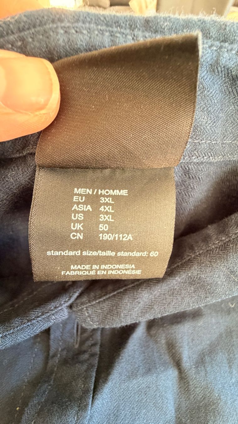 Jack Wolfskin Camicie: Hemd - JACK WOLFSKIN blau uni Gr. 3XL – Usato da Winterthur venduto da Secondhand-Family 3