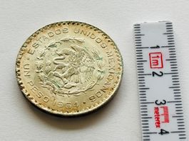 Silber Münze Mexico Mexiko 1964 Un Peso 16 Gramm +++