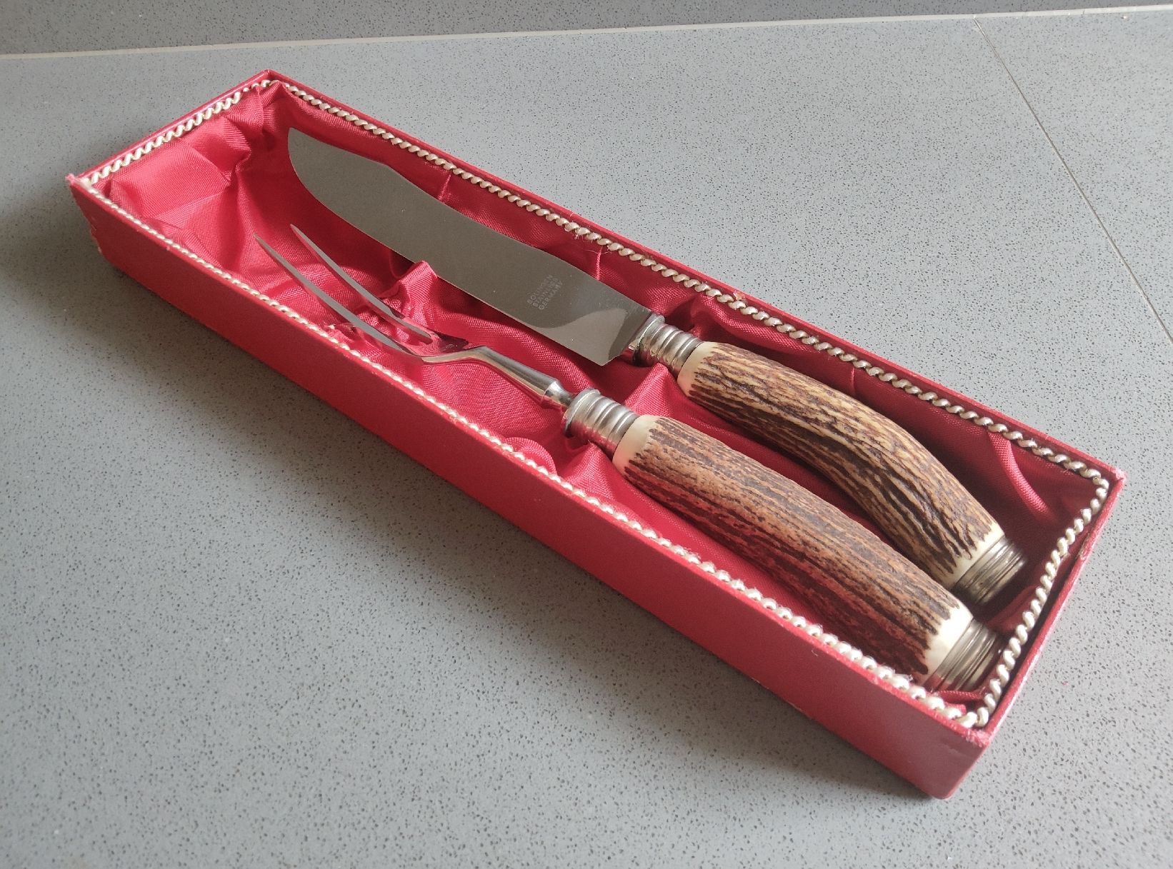 Solingen Bestecksets: TRANCHIER - Besteck / Hirschhorn - Griffen – Neu (gemäss Beschreibung) aus Minusio von Todesca 1
