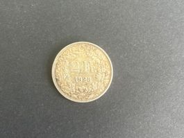 2 Franken 1928 Münze 835 Silber