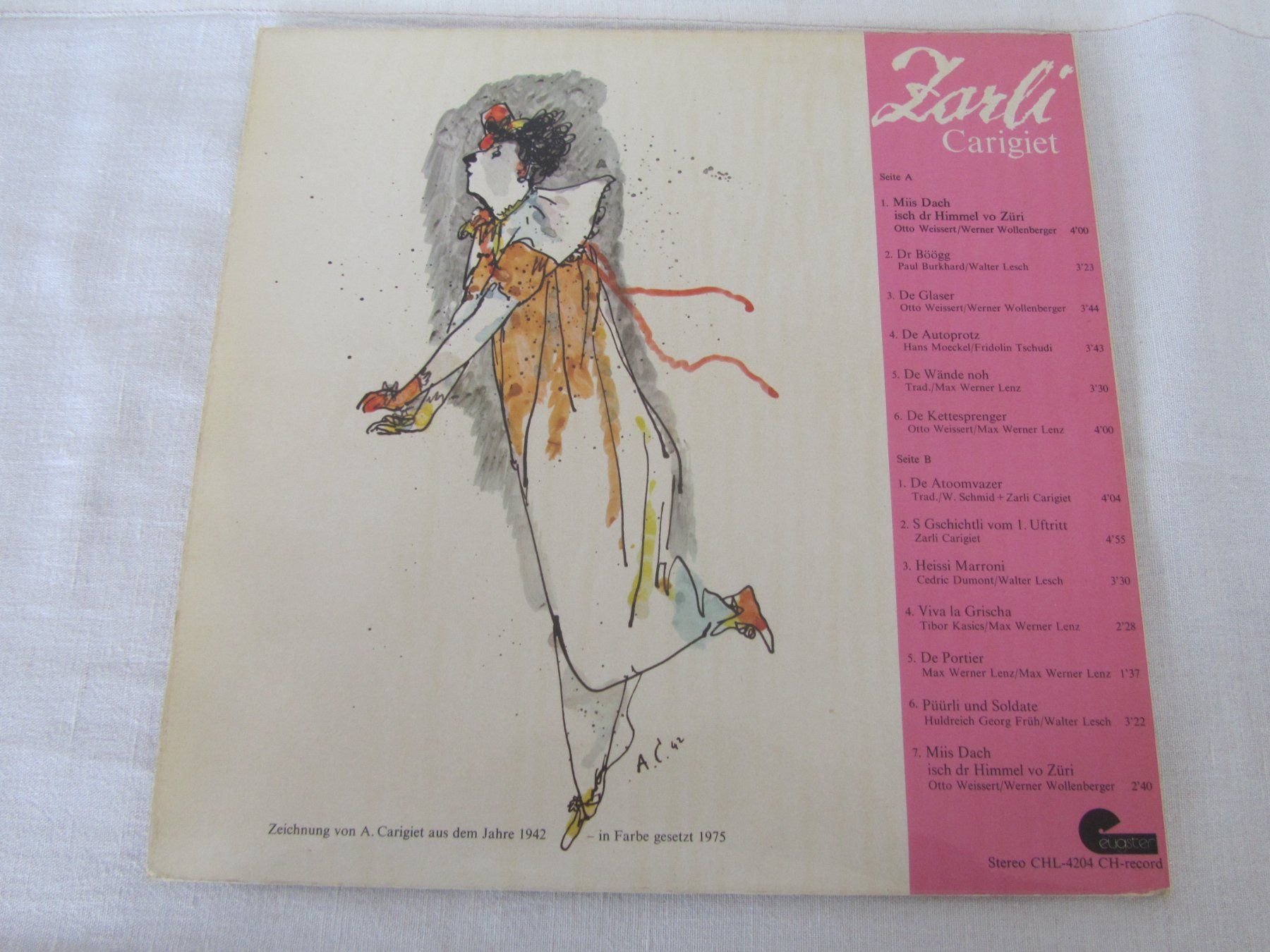 Schallplatten: ZARLI CARIGIET – Gebraucht aus Seengen von mikelele 4
