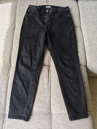 High Waist Black Denim Jeans, Size 42, Stylish Look! 🔥👖