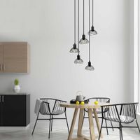 HÄNGELAMPE VALENCIA SCHWARZ 5X40W E14