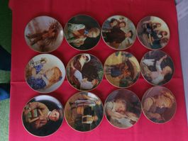 ALBERT ANKER KINDER SERIE JAHRES TELLER 12 STÜCK KLEIN