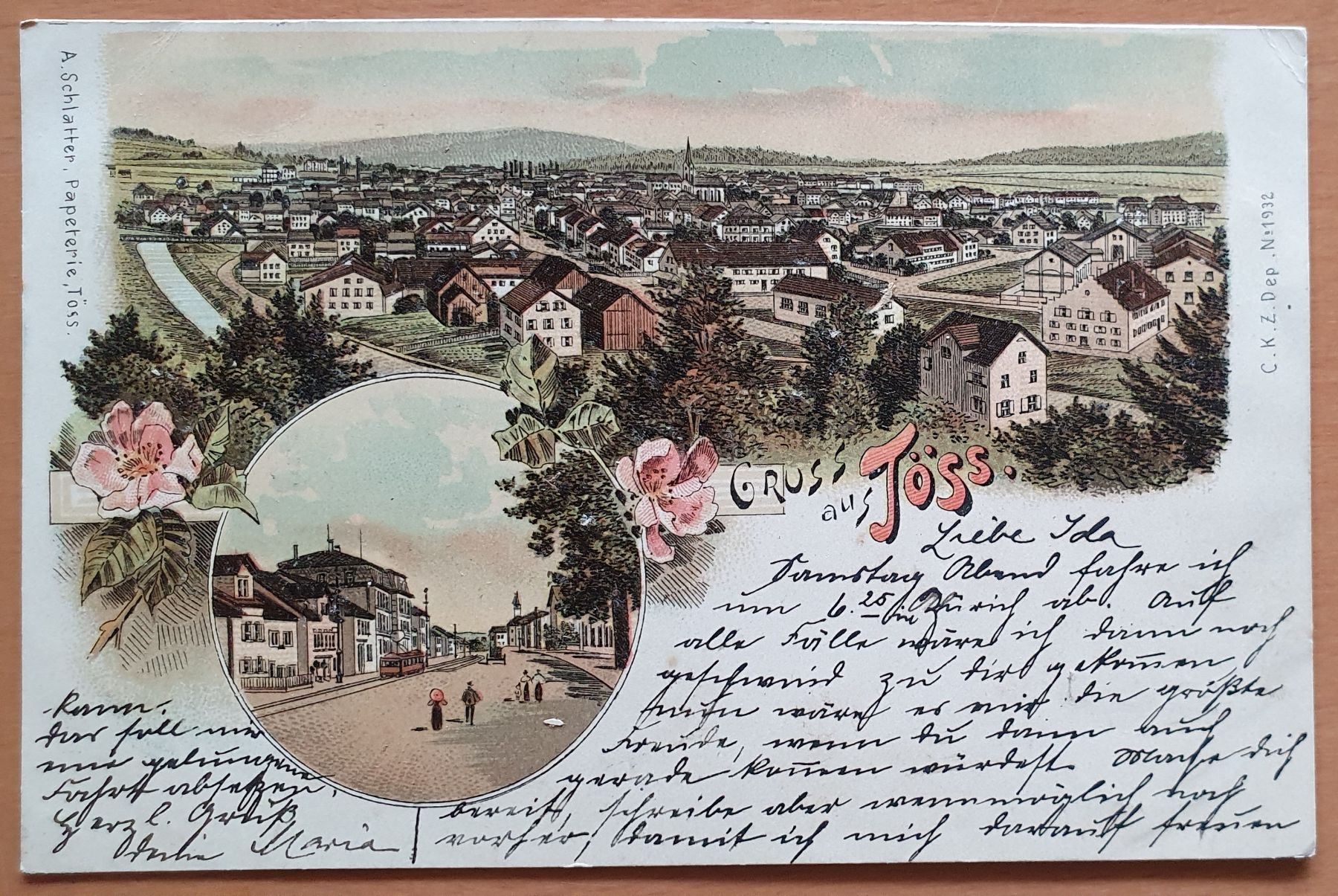 Cartoline postali: Gruss aus Töss 1899 - TOP – Usato da Kreuzlingen venduto da Rschweiz1