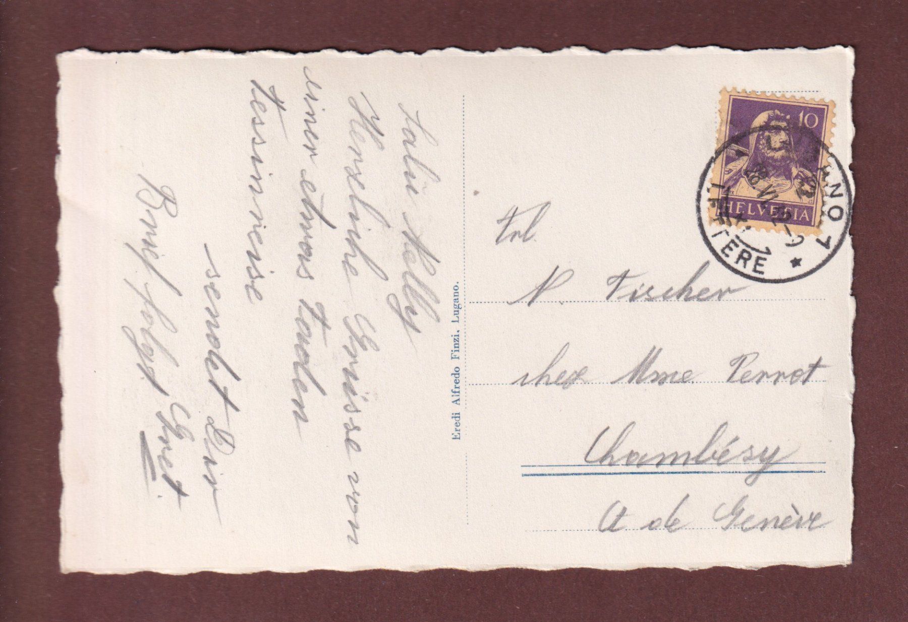 Cartoline postali: LUGANO-PARADISO - 1932 – Usato da Pully venduto da nicecards-shop 1