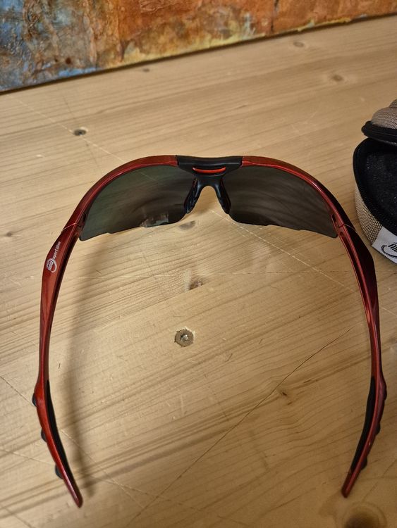 Sportbrille rot UV400 mit Wechselgläsern neuwertig (Gebraucht) in ...