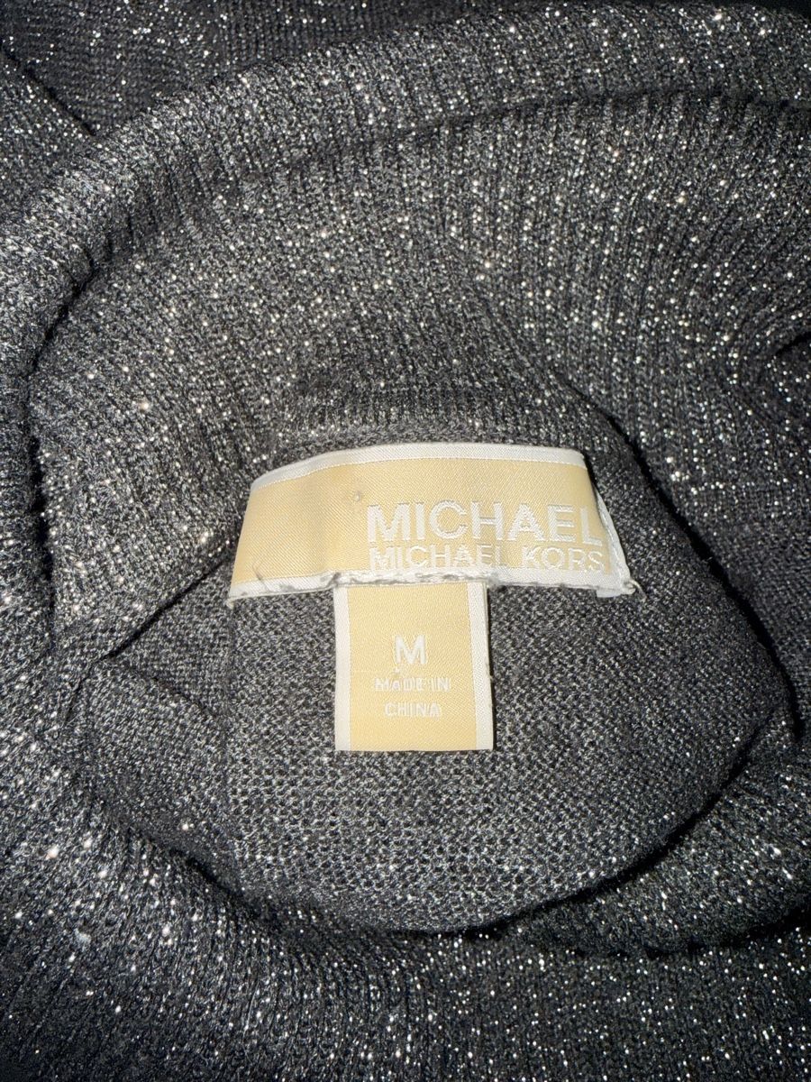 Michael Kors Pulls & Sweat-shirts: Michael Kors MK Strickpullover Rollkragen M Silber Glitzer  – D'occasion à Staad SG par Chirrari 1