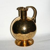 Henkelvase / Glasvase Saint-Prex / wohl 40/50iger Jahre