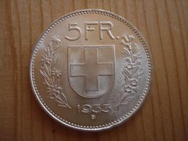 (P2) 5 Franken 1933 STGL