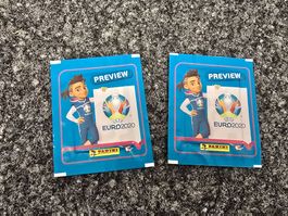 Panini EURO EM 2020 Preview Sticker 2 Tüten / Päckchen NEU