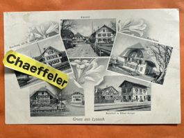 Alte Ansichtskarte Lyssbach BE, gelaufen, Rarität!