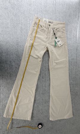 Weiße Velours Hosen PEPE JEANS Grösse 25  98 % Baumwolle Ne
