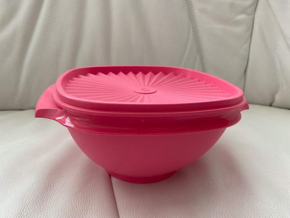 Tupperware Sommer Drops Schüssel 600ml - Auslaufsicher Mit Deckel Lila