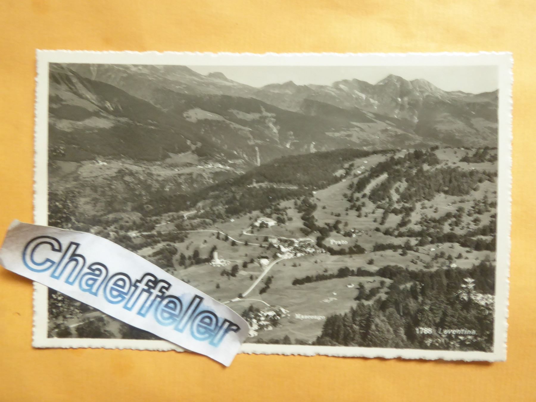 Cartoline postali: 1788  Leventina – Nuovo (secondo la descrizione) da Zürich venduto da Chaeffeler