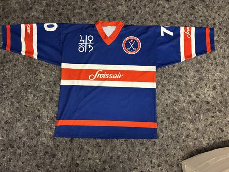 Swissair SR Technics vintage Eishockey Trikot Matchworn