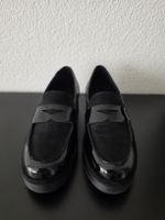 Graceland Loafer Schwarz (Lack/Suede-Optik) – Gr. 39 