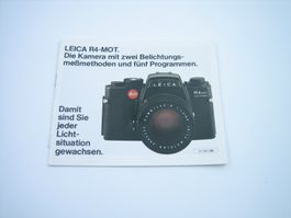 Leica R4-Mot Prospekt/Katalog