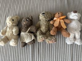 Süsse Teddybären Sammlung, 5 Stück, Top Zustand!