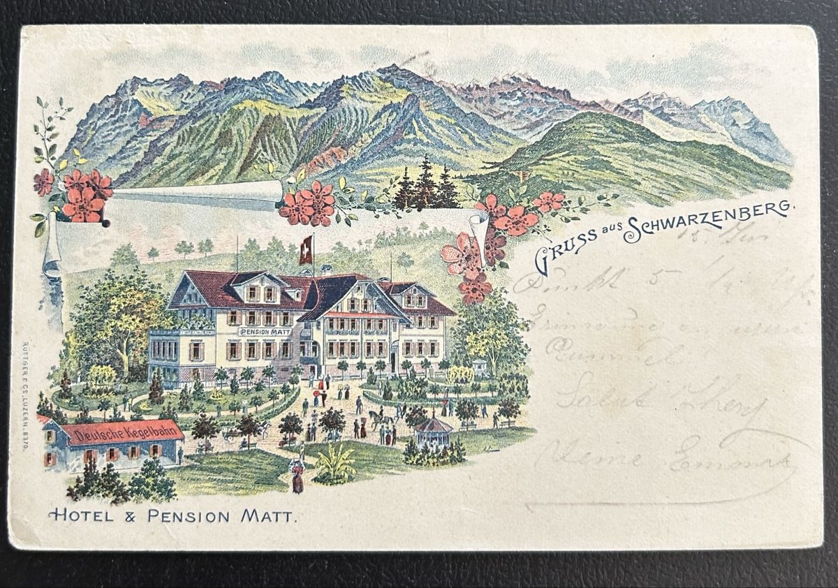 Cartoline postali: Gruss aus Schwarzenberg Litho – Usato da Horw venduto da Tellbub