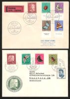 Pro Juventute Serien 1952 + 1953 auf Ersttag Briefe