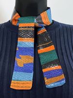 Twilly kleiner Schal 100% Seide handmade Silvia-K multicolor