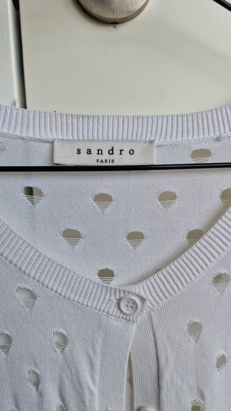 Sandro Giacche: Sandro Paris Strickjacke, weiss – Usato da Rütihof venduto da tweedy123 2
