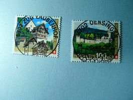 2016 Pro Patria B333-B334 Burgen ET Vollstempel ORT