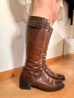 Varese Brown Leather Knee-High Boots