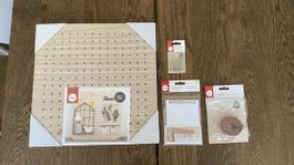 Rayher Pinnwand Pin&Peg 40x40x2.5cm neuwertig Zubehör inkl