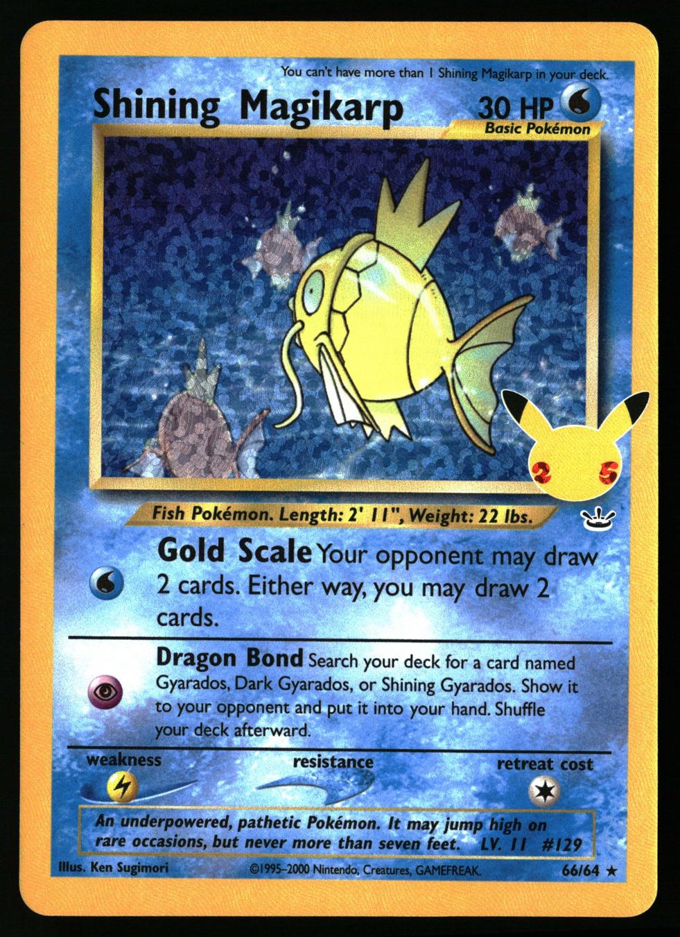 Pokémon Carte collezionabili: Shining Magikarp #66 Pokemon Celebrations – Usato da Feuerthalen venduto da Plazatoys