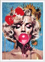 Death NYC Ltd Ed Pop Art Druck " Van Gogh Bubble Gum Monroe