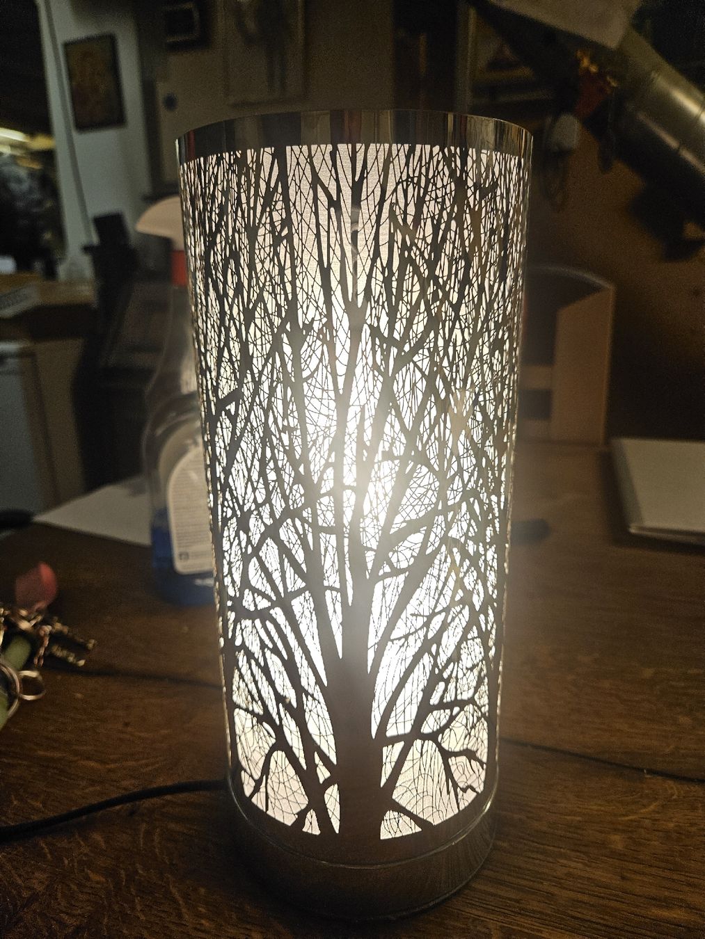 Lampade: Schöne Lampe mit Winterbaum Design ( L ) – Usato da Rorschach venduto da TimelessTrading 1