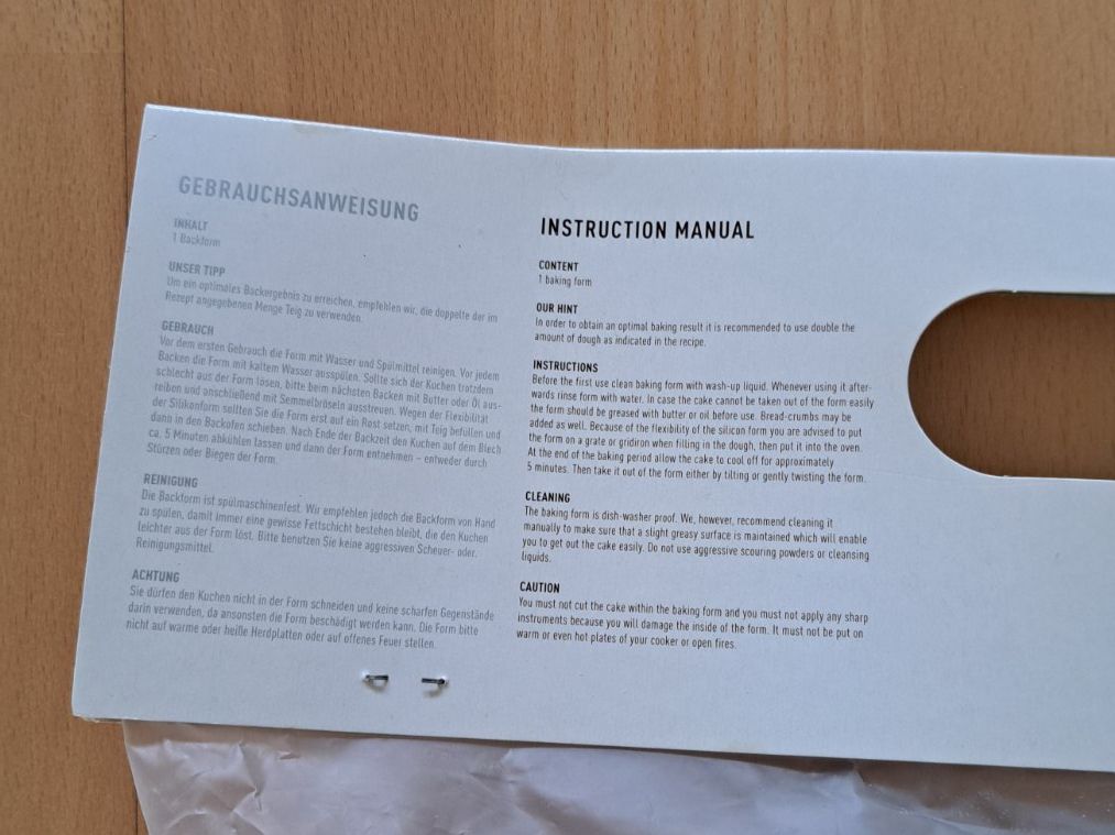 Teglie da forno: Silikon-Backform, originalverpackt – Nuovo e nell'imballaggio originale da Kreuzlingen venduto da mls92 2