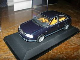 Audi A6 Saloon 1997 blau metallic * Minichamps 1:43